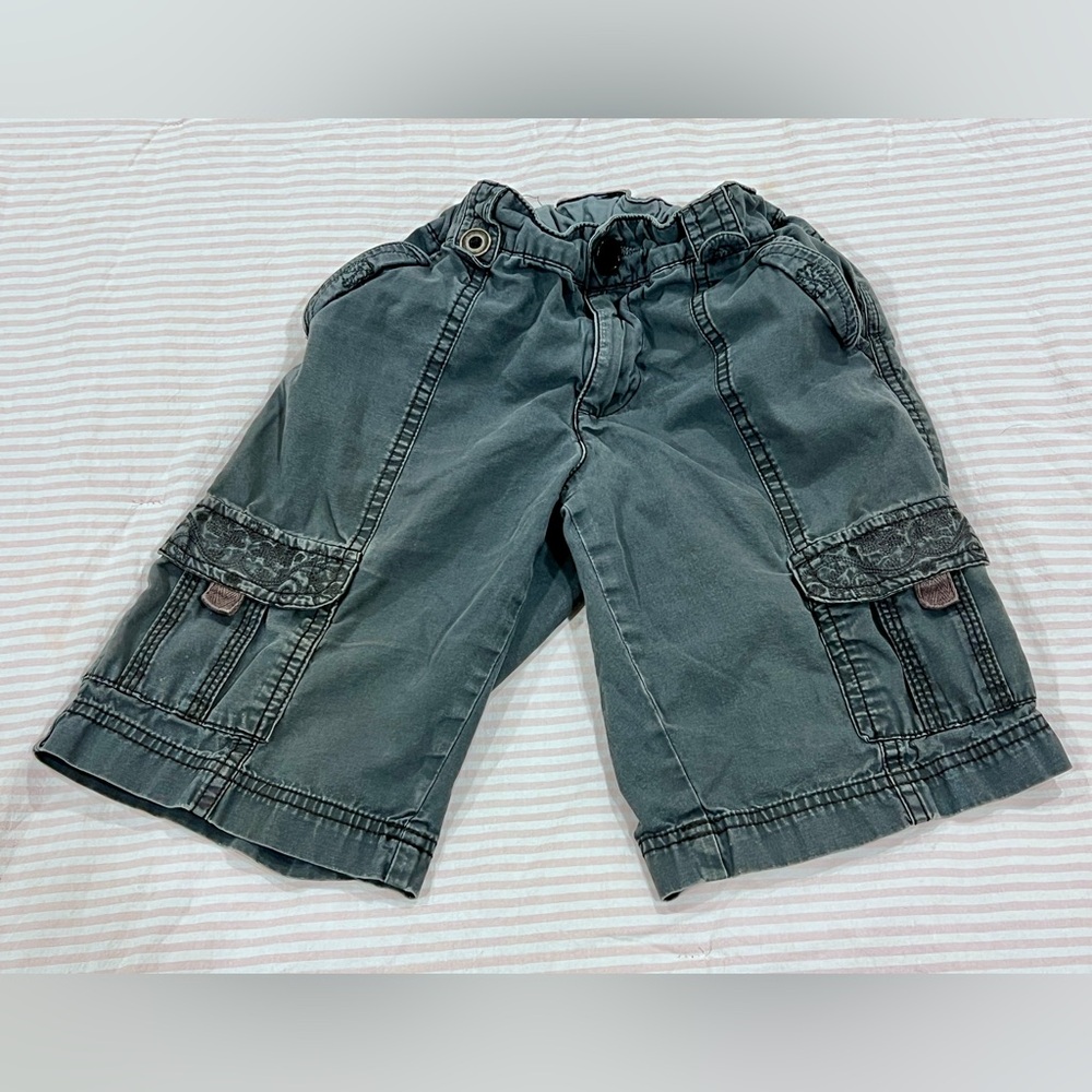 Faded Glory Gray Cargo Shorts Relaxed Fit